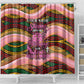 Personalized African Queen Stepping Into My 55th Birthday Shower Curtain Pink Sparkle Glitter Tribal Kente