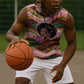 Personalized African Queen Stepping Into My 55th Birthday Sleeveless Hoodie Pink Sparkle Glitter Tribal Kente