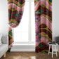 Personalized African Queen Stepping Into My 55th Birthday Window Curtain Pink Sparkle Glitter Tribal Kente