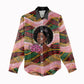 Personalized African Queen Stepping Into My 55th Birthday Women Casual Shirt Pink Sparkle Glitter Tribal Kente