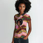 Personalized African Queen Stepping Into My 55th Birthday Women Polo Shirt Pink Sparkle Glitter Tribal Kente