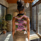 Personalized African Queen Stepping Into My 55th Birthday Women Sleeveless Polo Shirt Pink Sparkle Glitter Tribal Kente