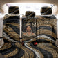 Personalized African Queen 60th Birthday Back Car Seat Cover Gold Glitter Afro Crown - Chapter 60 Black Excellence
