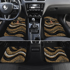 Personalized African Queen 60th Birthday Car Mats Gold Glitter Afro Crown - Chapter 60 Black Excellence
