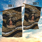 Personalized African Queen 60th Birthday Garden Flag Gold Glitter Afro Crown - Chapter 60 Black Excellence