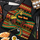 Personalized African 60th Birthday Apron Traditional Tribal Pattern Elephant Mask Art