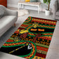 Personalized African 60th Birthday Area Rug Traditional Tribal Pattern Elephant Mask Art