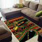 Personalized African 60th Birthday Area Rug Traditional Tribal Pattern Elephant Mask Art