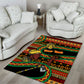 Personalized African 60th Birthday Area Rug Traditional Tribal Pattern Elephant Mask Art