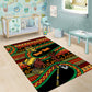 Personalized African 60th Birthday Area Rug Traditional Tribal Pattern Elephant Mask Art