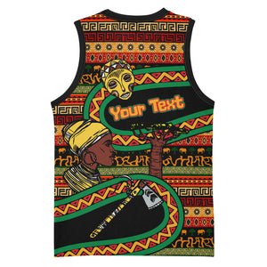 Personalized African 60th Birthday Basketball Jersey Traditional Tribal Pattern Elephant Mask Art