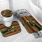 Personalized African 60th Birthday Bathroom Set Traditional Tribal Pattern Elephant Mask Art