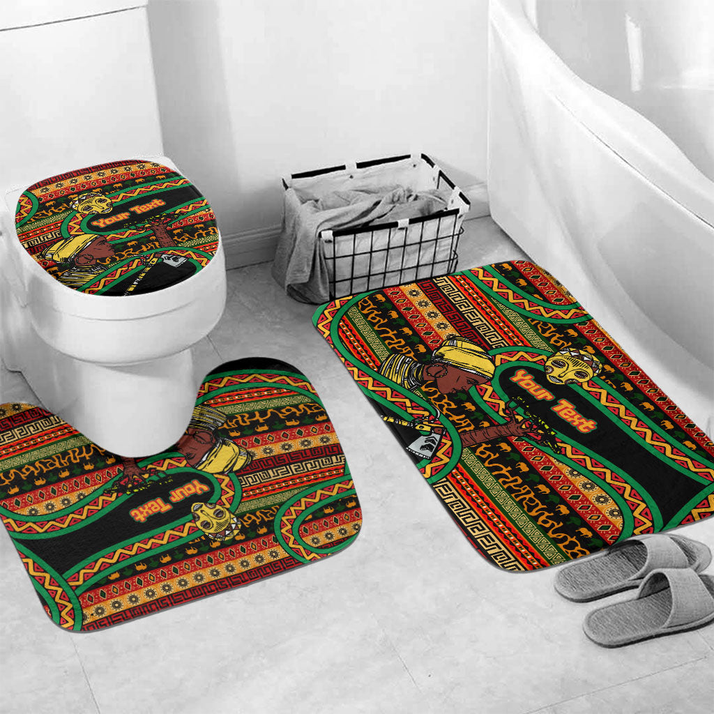 Personalized African 60th Birthday Bathroom Set Traditional Tribal Pattern Elephant Mask Art