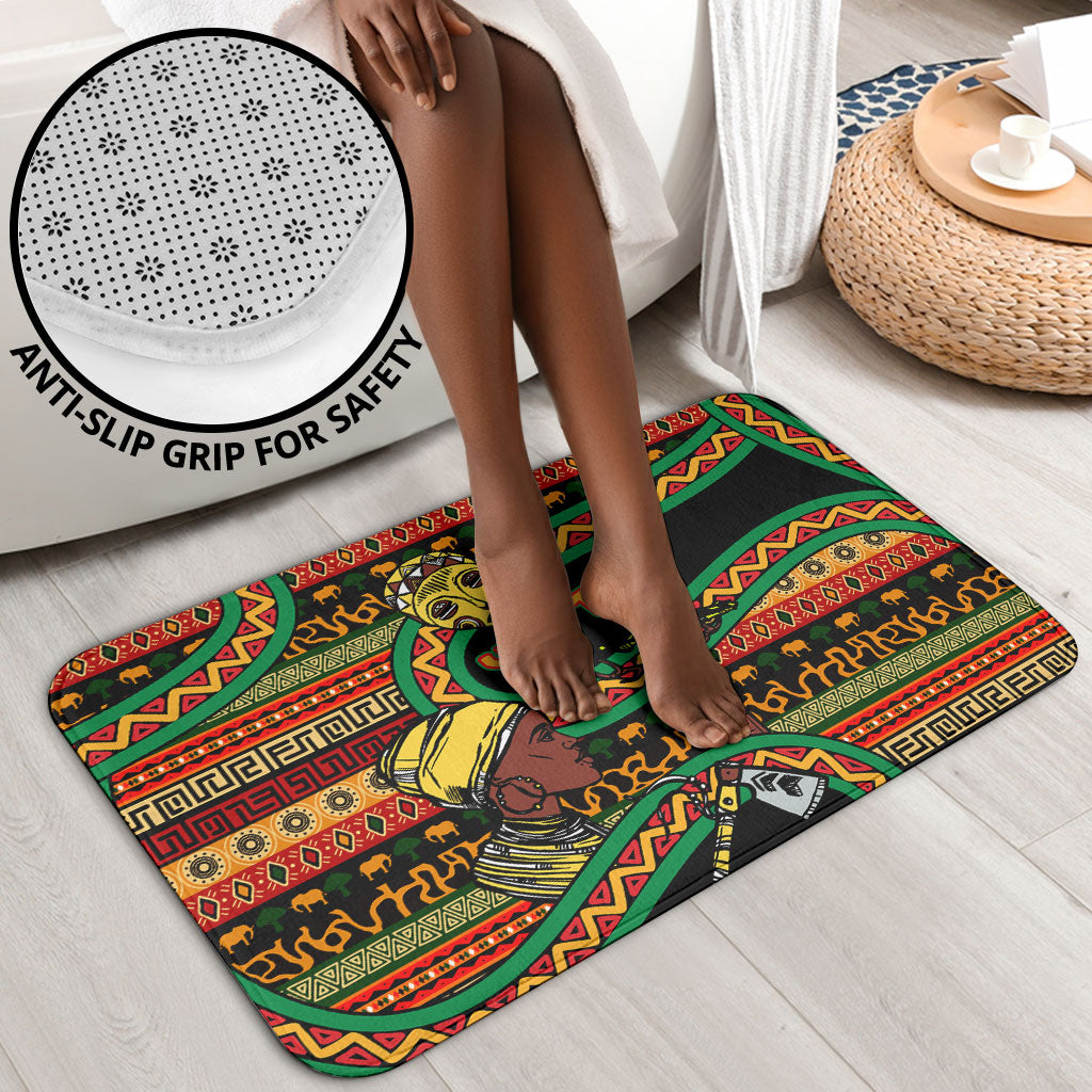 Personalized African 60th Birthday Bathroom Set Traditional Tribal Pattern Elephant Mask Art