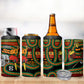 Personalized African 60th Birthday 4 in 1 Can Cooler Tumbler Traditional Tribal Pattern Elephant Mask Art