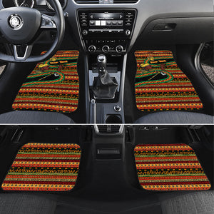 Personalized African 60th Birthday Car Mats Traditional Tribal Pattern Elephant Mask Art