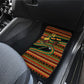 Personalized African 60th Birthday Car Mats Traditional Tribal Pattern Elephant Mask Art