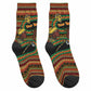 Personalized African 60th Birthday Crew Socks Traditional Tribal Pattern Elephant Mask Art