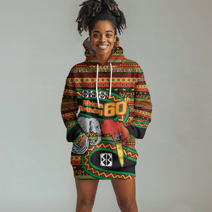 Personalized African 60th Birthday Hoodie Dress Traditional Tribal Pattern Elephant Mask Art