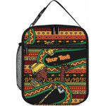 Personalized African 60th Birthday Lunch Bag Traditional Tribal Pattern Elephant Mask Art
