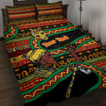 Personalized African 60th Birthday Quilt Bed Set Traditional Tribal Pattern Elephant Mask Art