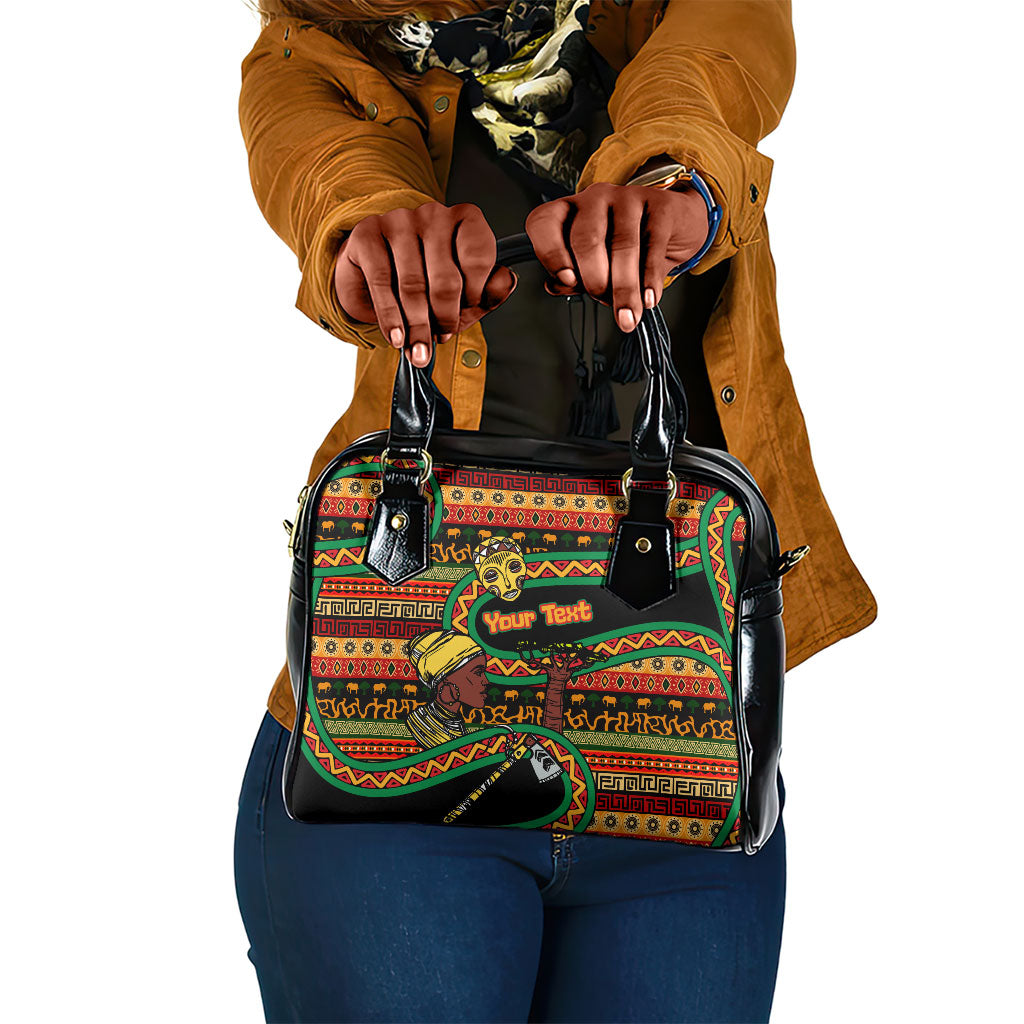 Personalized African 60th Birthday Shoulder Handbag Traditional Tribal Pattern Elephant Mask Art