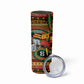 Personalized African 60th Birthday Skinny Tumbler Traditional Tribal Pattern Elephant Mask Art