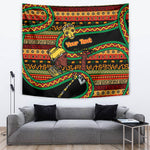 Personalized African 60th Birthday Tapestry Traditional Tribal Pattern Elephant Mask Art
