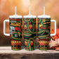 Personalized African 60th Birthday Tumbler With Handle Traditional Tribal Pattern Elephant Mask Art