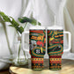 Personalized African 60th Birthday Tumbler With Handle Traditional Tribal Pattern Elephant Mask Art