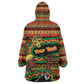 Personalized African 60th Birthday Wearable Blanket Hoodie Traditional Tribal Pattern Elephant Mask Art