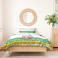 Central African Republic Christmas Bedding Set Santa and Safari Animals Baobab Trees Snowflakes - African Pride