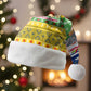 Central African Republic Christmas Santa Hat Santa and Safari Animals Baobab Trees Snowflakes - African Pride