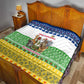 Central African Republic Christmas Quilt Santa and Safari Animals Baobab Trees Snowflakes - African Pride