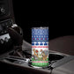 Central African Republic Christmas Skinny Tumbler Santa and Safari Animals Baobab Trees Snowflakes - African Pride