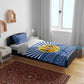 Central African Republic Christmas Bedding Set Drumming Beat of Joy Tribal Pattern and Snowflakes - African Pride