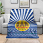 Central African Republic Christmas Blanket Drumming Beat of Joy Tribal Pattern and Snowflakes - African Pride