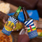 Central African Republic Christmas 4 in 1 Can Cooler Tumbler Drumming Beat of Joy Tribal Pattern and Snowflakes - African Pride
