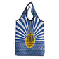 Central African Republic Christmas Grocery Bag Drumming Beat of Joy Tribal Pattern and Snowflakes - African Pride