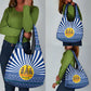 Central African Republic Christmas Grocery Bag Drumming Beat of Joy Tribal Pattern and Snowflakes - African Pride
