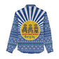 Central African Republic Christmas Women Casual Shirt Drumming Beat of Joy Tribal Pattern and Snowflakes - African Pride
