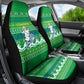 Comoros Christmas Car Seat Cover Santa Riding Dolphin Ocean Waves Crescent Moon - African Pride