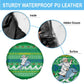 Comoros Christmas Spare Tire Cover Santa Riding Dolphin Ocean Waves Crescent Moon - African Pride