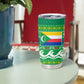 Comoros Christmas Tumbler Cup Santa Riding Dolphin Ocean Waves Crescent Moon - African Pride