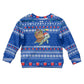 Comoros Christmas Kid Ugly Christmas Sweater Santa Turtle Gifts Snowflakes and Ocean Blue - African Pride