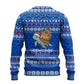 Comoros Christmas Ugly Christmas Sweater Santa Turtle Gifts Snowflakes and Ocean Blue - African Pride