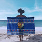 Comoros Christmas Sarong Santa Turtle Gifts Snowflakes and Ocean Blue - African Pride