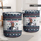 James Baldwin Christmas Santa Laundry Basket Ugly Pixel Pattern Black History Holiday