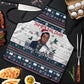 James Baldwin Christmas Santa Apron Ugly Pixel Pattern Black History Holiday