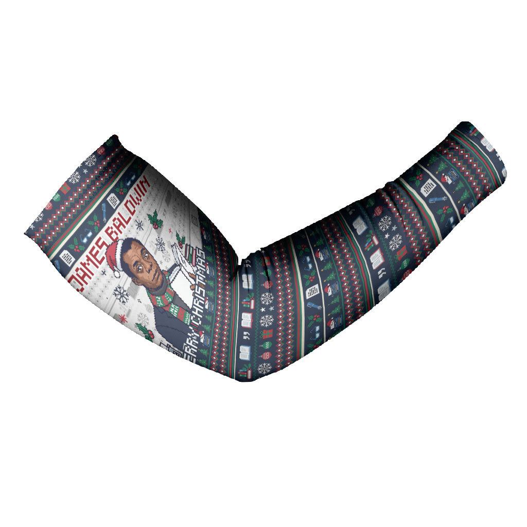 James Baldwin Christmas Santa Arm Sleeves Ugly Pixel Pattern Black History Holiday